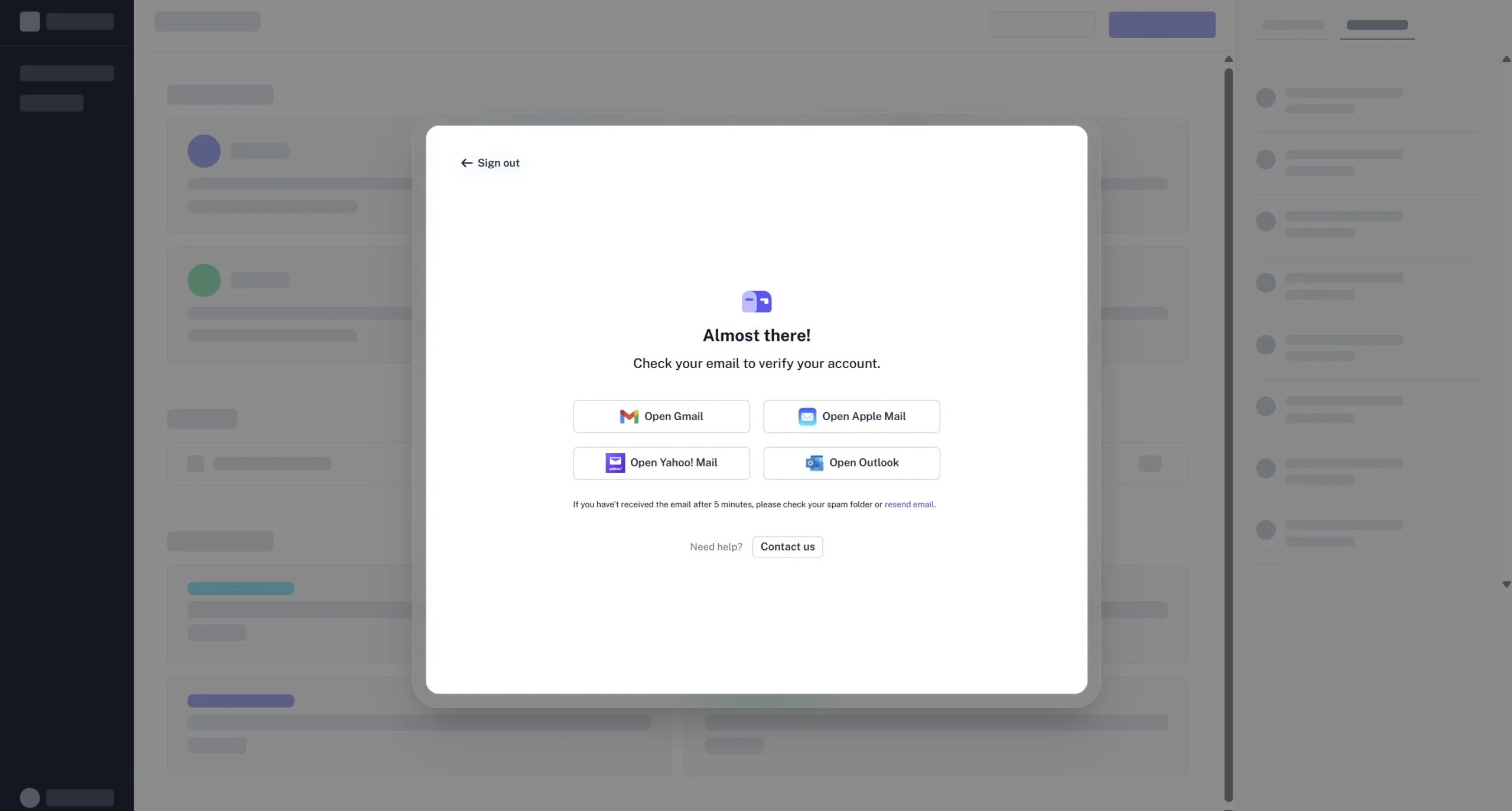 Email verification prompt by Scribe Onboarding